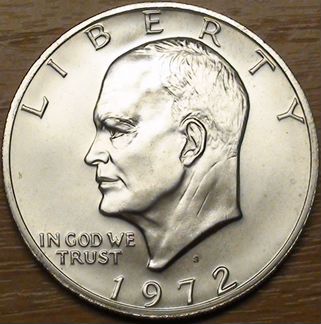 1 доллар 1972г. Доллар Эйзенхауэра