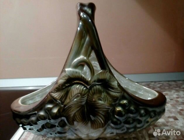 Ваза корзинка для фруктов керамика