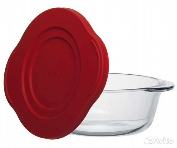 Посуда для свч круглая 1,0 л c пластиковой крышкой