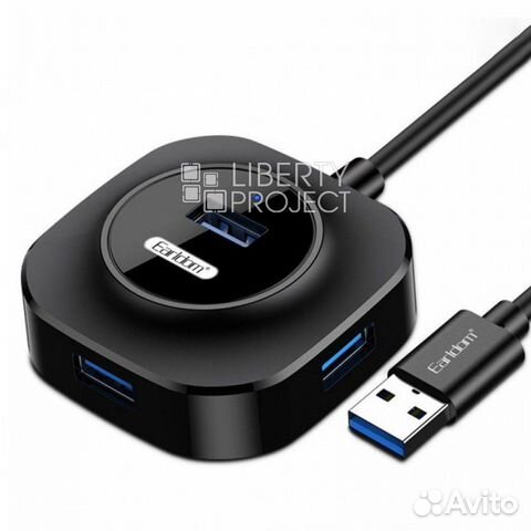 USB Хаб Earldom ET-HUB06 4 USB (черный)