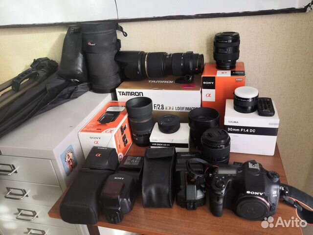 Большой фотокомплект Sony a77 II + 5 объективов, 2