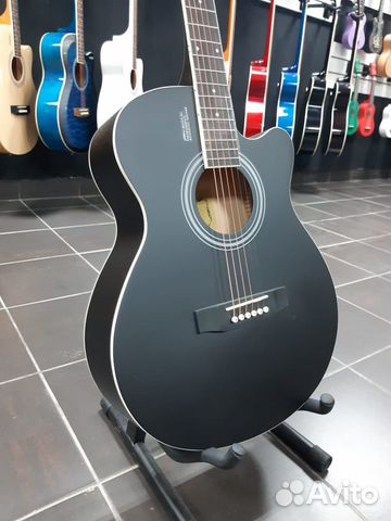 Акустическая гитара Новая Чёрная матовая