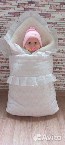 Зимний конверт для новорождённого на выписку