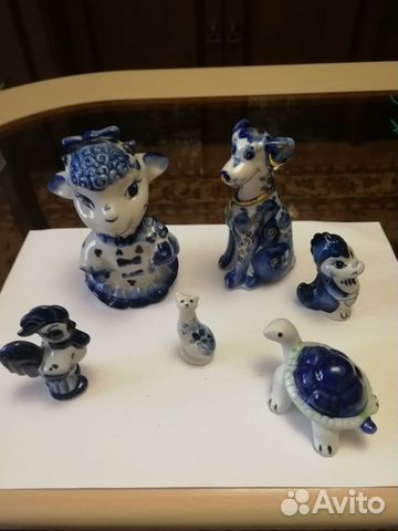 Фигурки гжель СССР