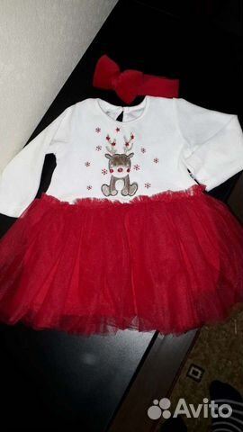 Платье теплое Новое 9-12м