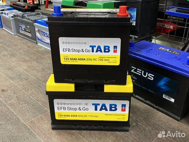 Аккумулятор EFB Start-Stop TAB 60Ah 65Ah