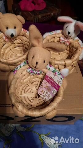 Корзиночки -зайки и мишки