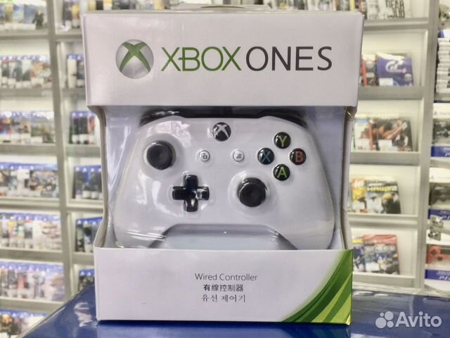 Проводной джойстик для XBox One (белый)