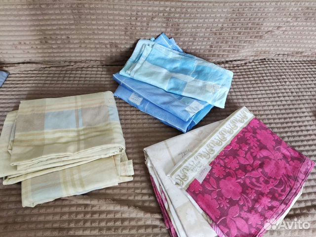 Комплект 1,5 и евро б/у новые полотенца, белье