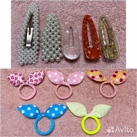 Для волос заколки зажимы резинки повязка бублик