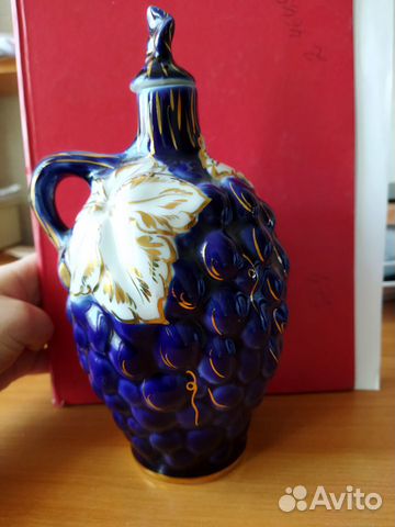 Графин штоф Виноград синий лфз