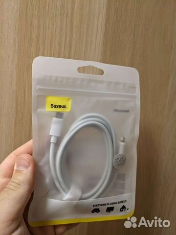 Кабель iPhone lightning-type c 20 ватт. новый 1.5м