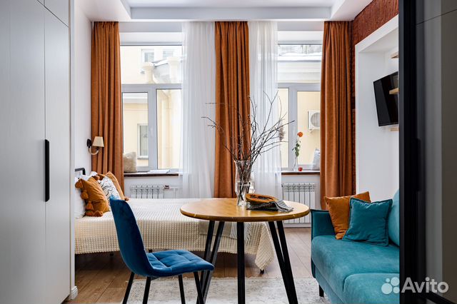 

Квартира-студия, 28 м², 2 кровати
