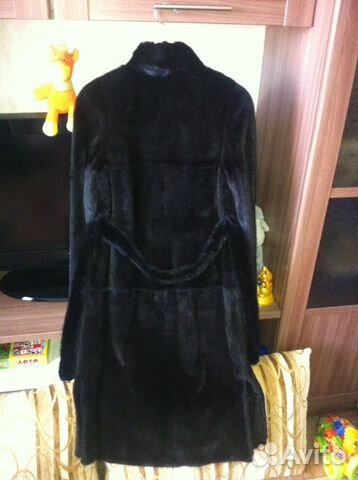 Длинная норковая шуба