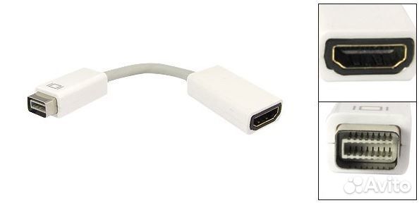 Переходник miniDvi на Hdmi для Macbook