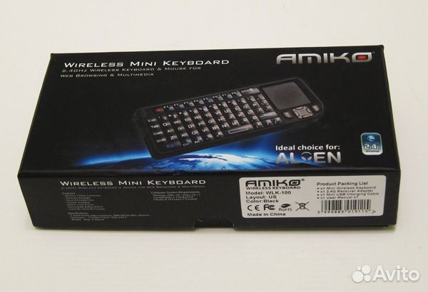 Беспроводная мини-клавиатура Amiko WLK-100 Беспроводная мини-клавиатура Amiko WLK-100