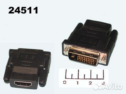 Переходник DVI штекер - hdmi гнездо