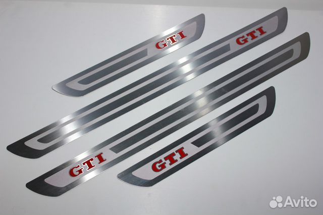 Накладки на пороги vw gti volkswagen комплект 4 шт