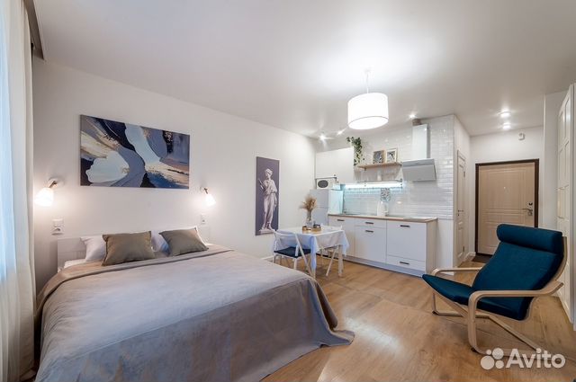 

Квартира-студия, 29 м², 2 кровати