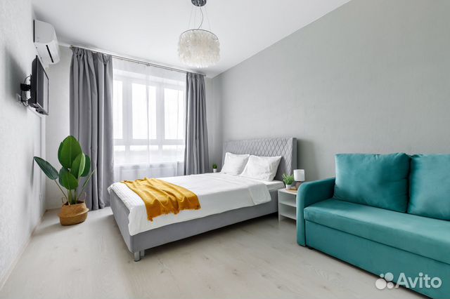 

1-к. квартира, 45 м², 2 кровати