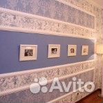 Поклейка обоев, декоратив штукатур гибкий камень