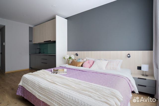 

Квартира-студия, 28 м², 1 кровать