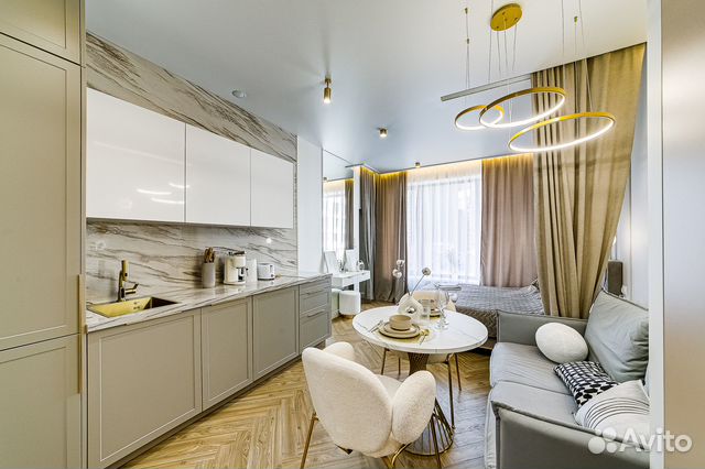 

Квартира-студия, 27 м², 2 кровати
