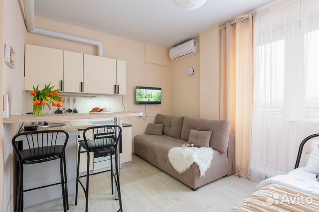 

Квартира-студия, 27 м², 2 кровати