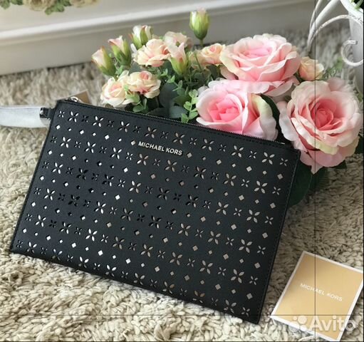 Michael Kors Jet Set клатч новый перфорация кожа Michael Kors Jet Set клатч новый перфорация кожа
