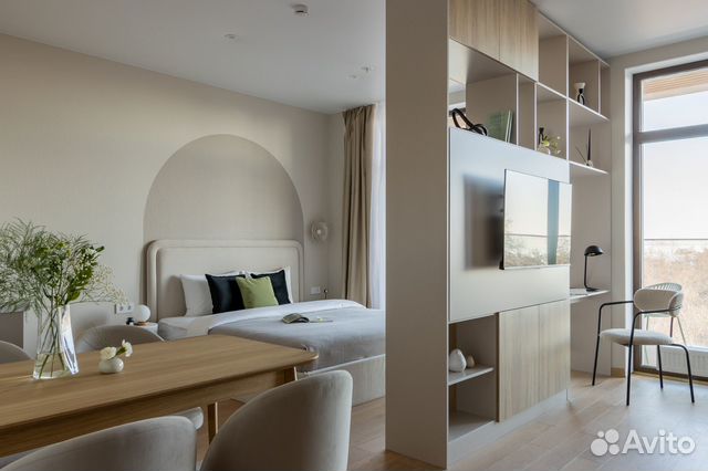 

Квартира-студия, 40 м², 2 кровати