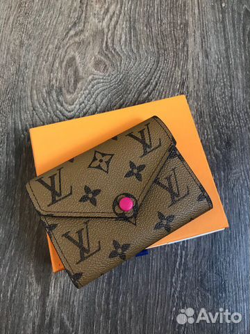 Кошелек Louis Vuitton victorine ярко-розовый мал