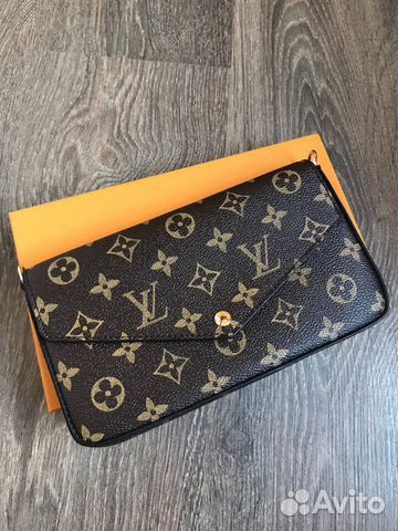 Клатч Louis Vuitton felicie бордо монограмм