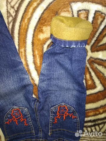 Джинсы на флиске и шапочка Джинсы на флиске и шапочка