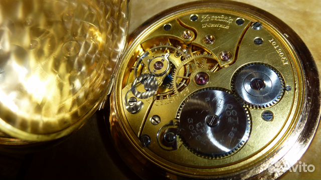 Редкие золотые карманные часы Николай Линден