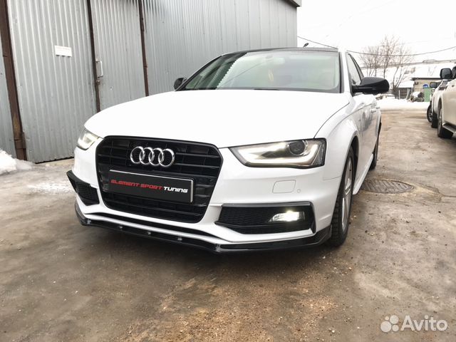 Сплиттер на бампер Audi A4 b8