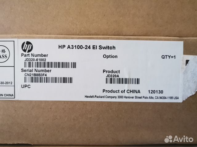 Коммутатор HP A3100-24 EI Switch (JD320A)