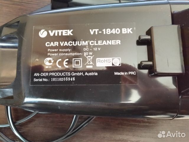 Автомобильный пылесос vitek VT-1840 Автомобильный пылесос vitek VT-1840