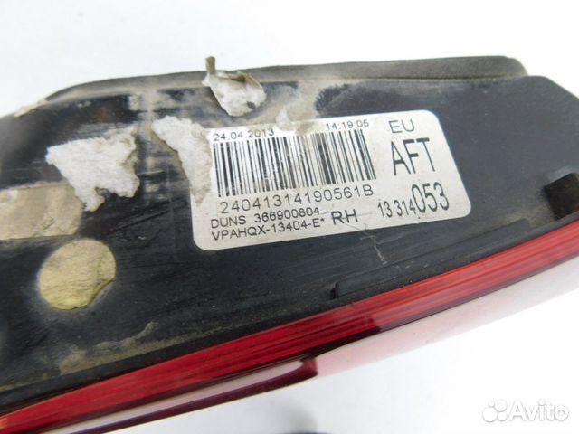 Фонарь задний прав. Opel Astra J 65113