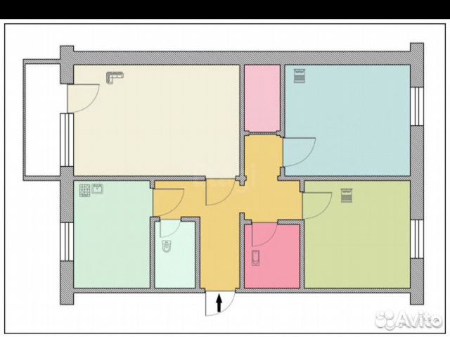 3-к квартира, 70.4 м², 1/5 эт.