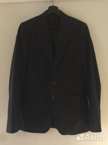 Пиджак zara MEN чёрный в мелкую полоску р. 44-46 Пиджак zara MEN чёрный в мелкую полоску р. 44-46