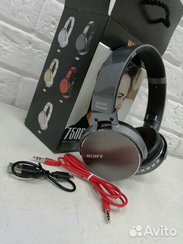 Беспроводные наушники sony 750 BT. Черные Беспроводные наушники sony 750 BT. Черные