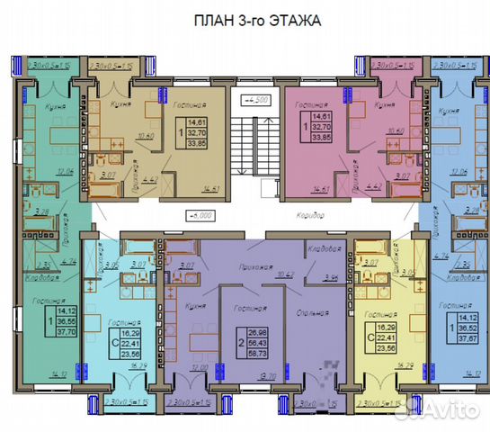 1-к квартира, 37 м², 2/3 эт.