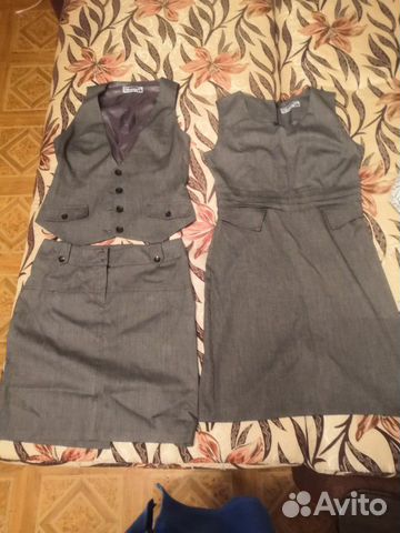 Сарафан, юбка, жилетка