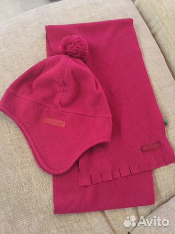 Шапка с шарфом, набор Benetton