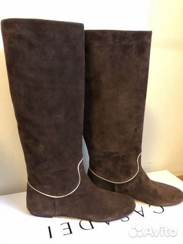Сапоги новые 37,5 замша /кожа casadei Сапоги новые 37,5 замша /кожа casadei