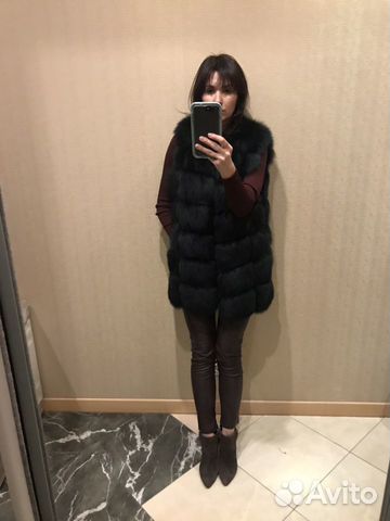 Жилет меховой из песца