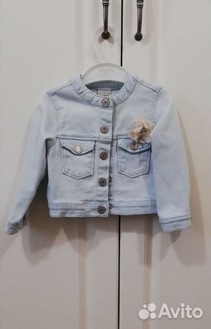 Джинсовая куртка Zara для девочки 1-2 года Джинсовая куртка Zara для девочки 1-2 года