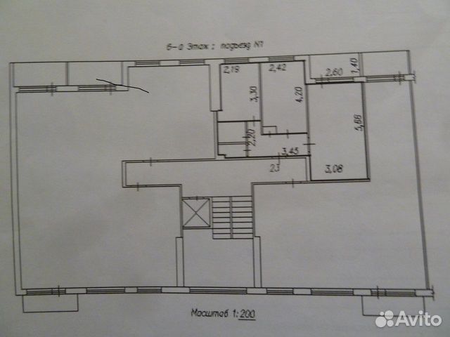 2-к квартира, 43.6 м², 6/9 эт.