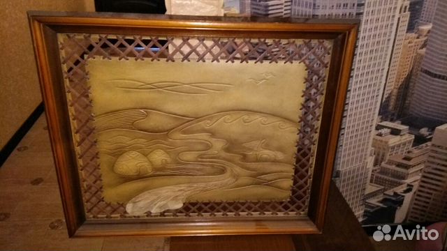 Картина из натуральной кожи