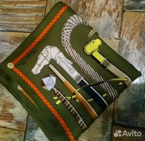 Платок каре Hermes Трости, оригинал, отличное сост